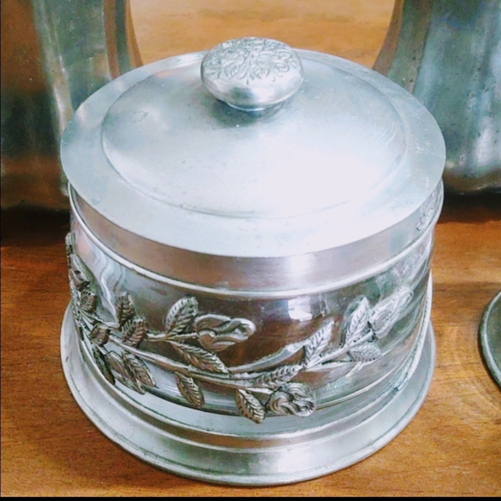 Labrazel Rose Pewter Bathroom Canister